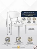 EVKO MOBİLYA Smart Sandalye, Mutfak Salon Sandalyesi, 2 Adet Sandalye, Metal Sandalye, Yemek Sandalyesi, Otel Cafe Restoran Sandalyesi