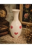 Kalpli Dekoratif Seramik Vazo – El Boyaması Vintage Tasarım
