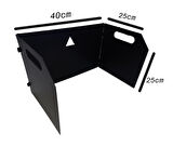 Rüzgarlık Tekli Ocak Galvaniz Koruma Siyah