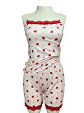 Askılı Şortlu Pijama Takımı Modal Viskon Karışım