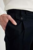 DeFacto Twill Yazlık Kumaş Pantolon Tapered Fit Normal Kesim Cepli Basic Düz Keten Karışımlı Duble Paça B6585AX24SPNV106