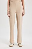 DeFacto Bürümcük Pantolon Wide Leg Geniş Bol Paça Esnek Belli C0200AX24SPBG775