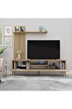Mezza 1382 TERRA 180 cm (AHŞAP AYAKLI) TV ÜNİTESİ SEPET - YUNUS
