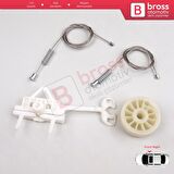 Fiat Punto Grande Evo 3 199 2005-2024 3/5-Kapı 51723315 İçin Elektrikli Ön Sağ Cam Kriko Tamir Seti