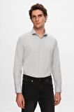 Ds Damat Slim Fit Antrasit Pamuk Karışımlı 2'Li V Yaka Triko Ve Gömlek 1HC0206VBN01