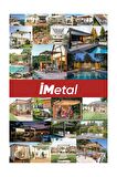 İmetal Sarar Duvardan İki Bölümlü Hazır Ahşap Pergola Seti 90x90  mm Ahşaplar ve Tente Dahil