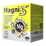 Magni5 Magnezyum 5 Etkili Form 3 Aylık 90 Kapsül B6 D3 Vitamini Bisglisinat Malat Taurat Sitrat Oksit