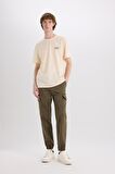 DeFacto Regular Gabardin Jogger Pantolon Kargo Cepli Beli Paçası Lastikli C9163AX25SPKH361