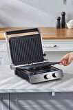 Homend Grilliant 1344H Inox Gövdeli Döküm Plakalı Tost ve Izgara Makinesi