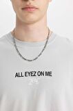 DeFacto Tupac Shakur Loose Fit Bisiklet Yaka Kısa Kollu Tişört B5519AX24SPGR91
