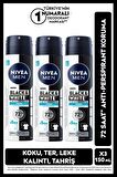 Nivea MEN Erkek Sprey Deodorant Black&White Invisible Fresh 150ml, 72 Saat Anti-perspirant, X3 Adet