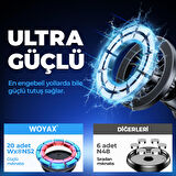 Woyax by Deji Güçlü Mıknatıslı Kancalı Araç İçi Telefon Tutucu - Magsafe iPhone Uyumlu Havalandırma İçin