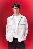 DeFacto Regular Fit Polo Yaka Çıtçıt Kapamalı Cepli Gömlek Ceket B4515AX24SPGR259
