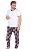 Pierre Cardin  Erkek Kısa Kollu  V Yaka Penye Pijama Takımı