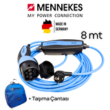 Mennekes Ev Tipi Elektrikli Araç Şarj Kablosu - 3kW - Tip2 Soketli - Taşınabilir Mobil Şarj Kablosu