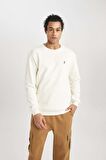 DeFactoFit Standart Fit Bisiklet Yaka Baskılı Cepli Sporcu Sweatshirt B4773AX24SPER105