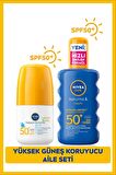Nivea Sun Çocuklar Için Güneş Koruyucu Roll-on 50ml Ve Koruma Nem Vücut Spreyi 200ml, Spf50, Çanta