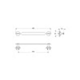 VitrA Base 400 A44119 Uzun Havluluk, Krom