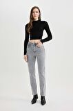 DeFacto Crop Yarım Balıkçı Yaka Siyah Triko Kazak B2491AX23WNBK27