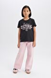 DeFacto Kız Çocuk Wide Leg Kargo Geniş Paça Jean Pantolon C0451A825SMPN122