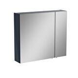 VitrA Mia 67705 Asimetrik Dolaplı Ayna, Parlak Antrasit, 80 cm