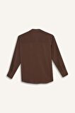 Oversize Geniş Kalıp Basic Düz Uzun Kollu Gömlek