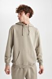 DeFacto Regular Fit Kapüşonlu Yıkamalı Soluk Efektli Kanguru Cepli Sweatshirt B1118AX23AUBG250
