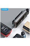 Fineblue F580 Dijital Göstergeli Makaralı Titreşimli Bluetooth Kulaklık Siyah