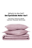Joy Pamuklu Yatak Örtüsü Seti Çift Kişilik 3 Parça Elyaf Dolgulu Yumuşak Günlük Yıkanabilir