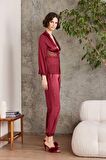 Pierre Cardin 6 Lı Saten Gecelik Çeyiz Takım Bordo