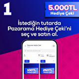 Pazarama Hediye Çeki 5000 TL