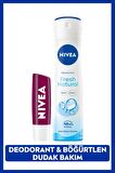 Nivea Kadın Sprey Deodorant Fresh Natural 150ml, 48 Saat Koruma, Nemlendirici Böğürtlen Dudak Bakım Kremi