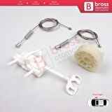 Fiat Punto Grande Evo 3 199 2005-2024 3/5-Kapı 51723315 İçin Elektrikli Ön Sağ Cam Kriko Tamir Seti