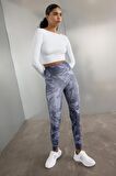 DeFactoFit Desenli Beli Saran Sporcu Tayt C9380AX24AUIN236