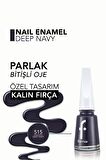 Flormar Nail Enamel Yüksek Pigmentli & Parlak Bitişli Oje Fne-515 Deep Navy