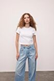 DeFacto Coool Fitted Ribana Basic Düz Kısa Kollu Tişört T9631AZ24SMWT32