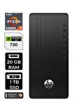 HP 295 G9 RYZEN 3 5300G 20GB RAM 1TB SSD GT730/4GB W11HOME 6D391EA MASAÜSTÜ PC & PER4 BELLEK