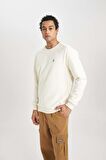 DeFactoFit Standart Fit Bisiklet Yaka Baskılı Cepli Sporcu Sweatshirt B4773AX24SPER105