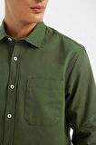 DeFacto Regular Fit Düğmeli Basic Düz Gabardin Pamuklu Uzun Kollu Gömlek A5383AX24AUGN900