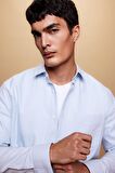 DeFacto Regular Fit Polo Yaka Oxford Basic Düz Uzun Kollu Gömlek A8028AX23AUBE723