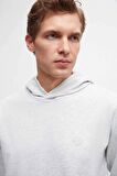 Relaxed Fit Gri Pamuklu Logo Baskılı Sweatshirt 8HCE2ORT01001