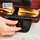 Karaca Crust Grill Toast Izgara ve Tost Makinesi 6 Dilim Kırmızı