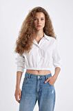 DeFacto Oversize Fit Poplin Uzun Kollu Gömlek D4006AX24AUWT34