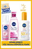Nivea Sun Anında Güneş Koruyucu Vücut Spreyi 200ml Spf50, Yüz Temizleme Köpüğü, Tonik 200ml, Çanta Hediye