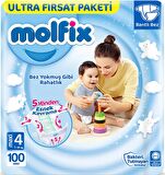 Molfix 3D 4 Beden Maxi 100'lı Ultra Fırsat Paketi