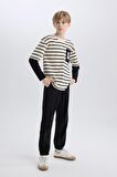 DeFacto Erkek Çocuk Jogger Fit Jogger Paça Gabardin Pantolon B6713A825SMBK81