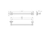 VitrA Q-Line A44995 Uzun Havluluk, Krom