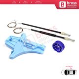 VW Polo Vento MK5 6R 6C  2009-2022 4/5 Kapı 6R4839462 İçin Elektrikli Arka Sağ Cam Kriko Tamir Seti