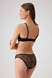 Pierre Cardin Kadın Siyah Push Up Sütyen Takım 4031