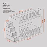 Zümrüt Yavrulu Ranza Antrasit & Ahşap Çelik Destekli MDF Membran Kaplama  %100 MDF